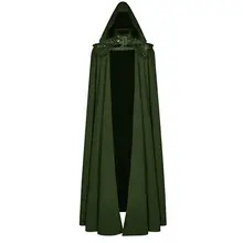 レトロデザインのフード付きウィッチローブ【ハロウィン・ロングコート・ダークスタイル】