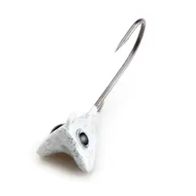 多色ソフトワーム用夜光フック【重り付き・デザインフック・釣り用】（セットアップ対応）