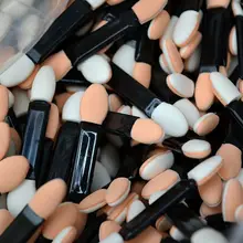 ダブルヘッドアイシャドウブラシ【使い捨て・スポンジ・両面・携帯ケース付き・初心者向け】