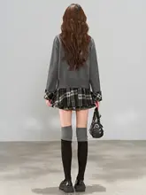 春用ニットとミニスカートのコーディネート【小柄向け・おしゃれなデザイン】（セットアップ対応）