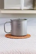 KEITH 折りたたみ式純チタン製水筒【キャンプ用・軽量・シングルレイヤー】