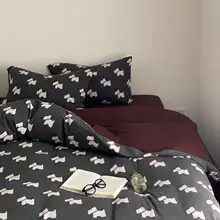 かわいい小犬デザインの全棉4点セット【赤ちゃん用・刺繍・ベッドカバー】