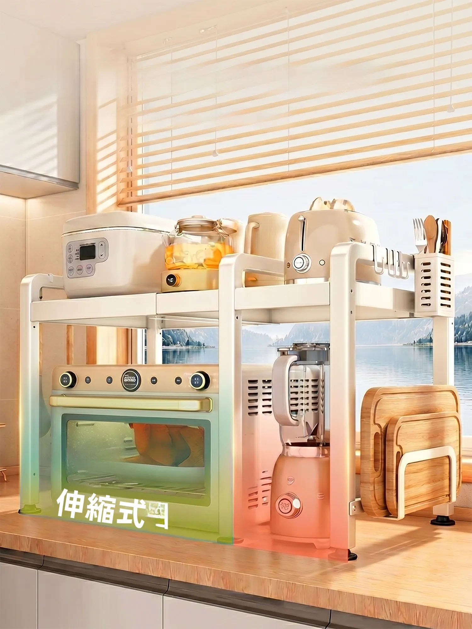 狭いキッチンで調理がスムーズになる秘訣は？多機能電子レンジラックの選び方