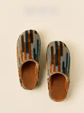 冬用 コットン素材 スリッパ【内部フリース・滑り止め・厚底】