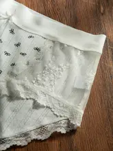 レースパッチワークのコットンパンティ【抗菌・三角型・レディース】