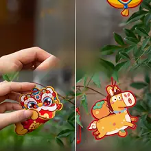 新年のミニ盆栽ランタン装飾【春節・緑植物デザイン・雰囲気作り】
