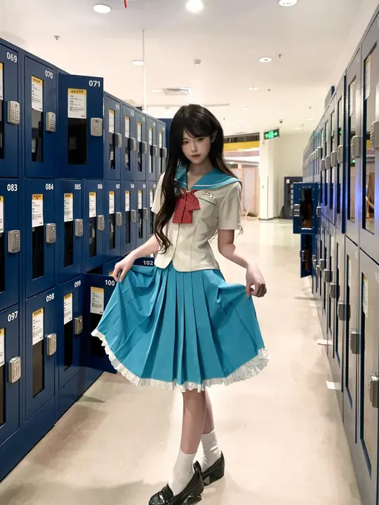 春風を感じる！レディース学院風水手服【ウエストシェイプ・百褶スカート・セットアップ対応】