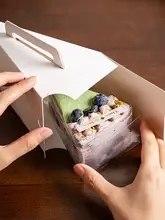 持ち運び可能な三角モスボックス【スイーツ用・おしゃれなケーキパッケージ】（セットアップ対応）