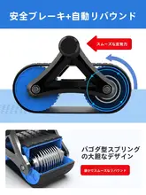朗威 ダブルホイール 自動反発腹筋ローラー【男性用・女性用・初心者向け】