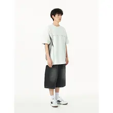 アメリカンレトロ風 サッカーデザインTシャツ【男女兼用・カラーブロック・ショートスリーブ】
