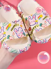子供用 カートゥーンプリントスリッパ【夏用・厚底・静音・防滑・ソフト底】（セットアップ対応）