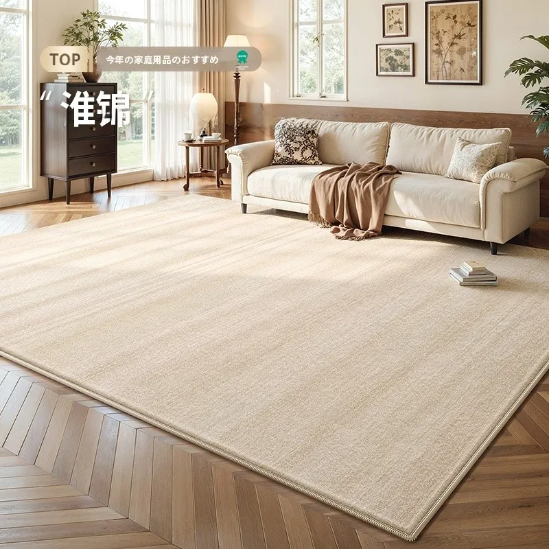 185×185ラグのサイズと6畳対応：クリーム色和モダンラグの実際の設置ガイド