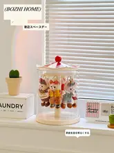 回転式ディズニーフィギュア展示ラック【透明・埃防止・収納用】