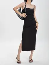BELIN 薄荷グリーンのロング＆ショート丈ノースリーブドレス【ウエストシェイプ・プリーツ・夏用】