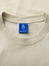 フィットの涼感コットン混紡ラウンドネック長袖Tシャツ