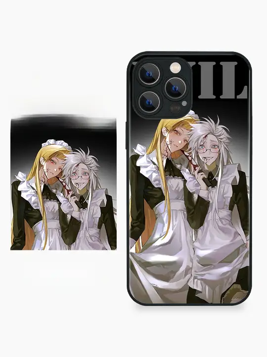 スマホケース 強化ガラス 二次元イラスト 同人 iPhone Android対応