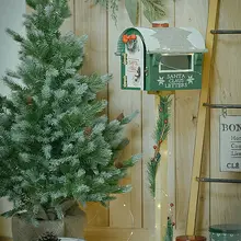 アメリカンビンテージスタイルの設置型郵便箱【クリスマス装飾・店舗やレストラン用】