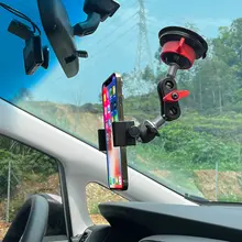 金属製 車載スマホスタンド【カメラ撮影対応・アーム式・ナビ用】