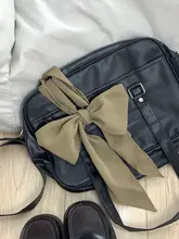 リボンデザインのJK制服用蝶ネクタイ【合成シルク・長尺】