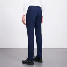 ビジネスウールパンツ【秋用・チェック柄・フォーマルスタイル】（セットアップ対応）