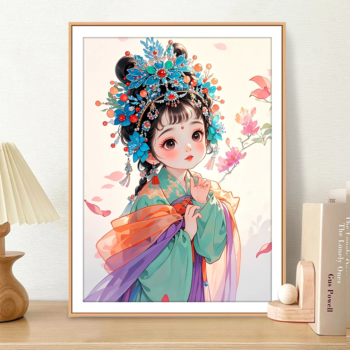 古風美人のクロスステッチ作品：シンプルな手工芸でリビングや寝室を彩る