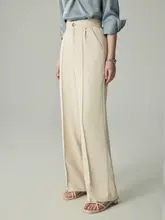 JACOOBS 高腰ストレートワイドパンツ【アイロン不要・スリムフィット・ビジネスカジュアル】