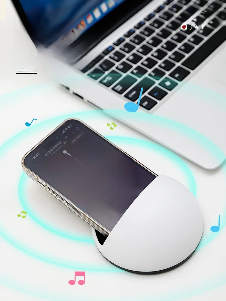 多機能スマートフォンスタンド兼スピーカー：クリエイティブデザインでデスクと壁に最適な2in1pc