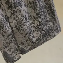高腰デザインのフラワーパターン膝下タイトスカート【Aライン・冬用】（セットアップ対応）
