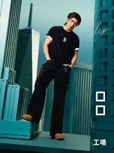 ボーンレス ブランド グラフィックプリント 半袖Tシャツ【ルーズフィット・カップル向け】