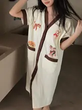 胸パッド付きマタニティスリップ【夏用・綿素材・中長丈・外出可能】