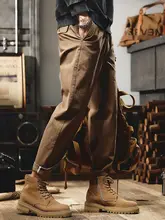 カジュアルなデザインのメンズワイドパンツ【秋用・ルーズフィット・ストレートレッグ・多ポケット】