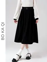 シンプルで使いやすいハイウエストプリーツスカート【Aライン・ミディ丈】（セットアップ対応）