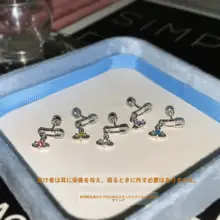 個性的なデザインの純銀ピアス【星球・サターン型・絶妙な輝き】