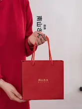 高級紅色茶具ギフトバッグ【南山先生デザイン・茶道用・プレゼント用】