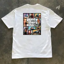 GTA5ゲーム Tシャツ【夏用・学生向け・極上の柔らかさ・ショートスリーブ】