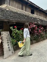 ストライプ右肩 シャツ トップス 夏