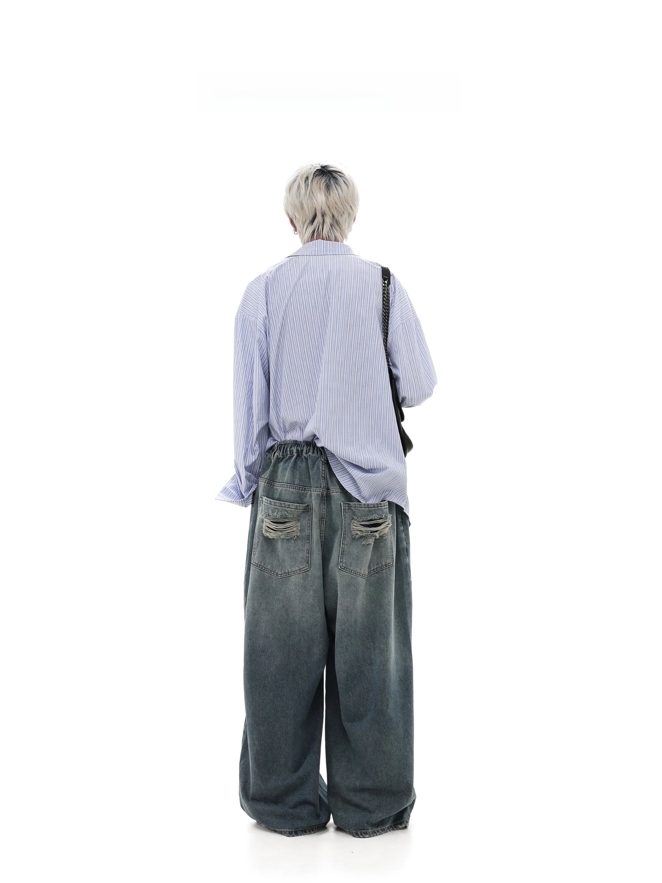 カーゴパンツ シワ対策：GIBBYCNA デストロイデニムパンツの実用性とメンテナンスガイド