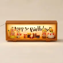 ラインデザインの小犬のギフトボックス【誕生日プレゼント・ライトボックス・装飾品】
