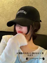 ブラックベースボールキャップ【大きめ・深め・ワイドブリム・顔を小さく見せる】