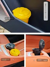 車載ミニゴミ箱【ドリンクホルダー・フタ付き・デスクオーガナイザー】