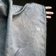 流光肌理の織り柄生地【青灰色・新中式国風デザイン】