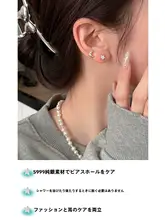999純銀 星星と月のイヤリング【ファッション・ダイヤモンド付き・高級感】