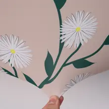 癒しの雛菊デザインのエアコンカバー【防塵・田園風】