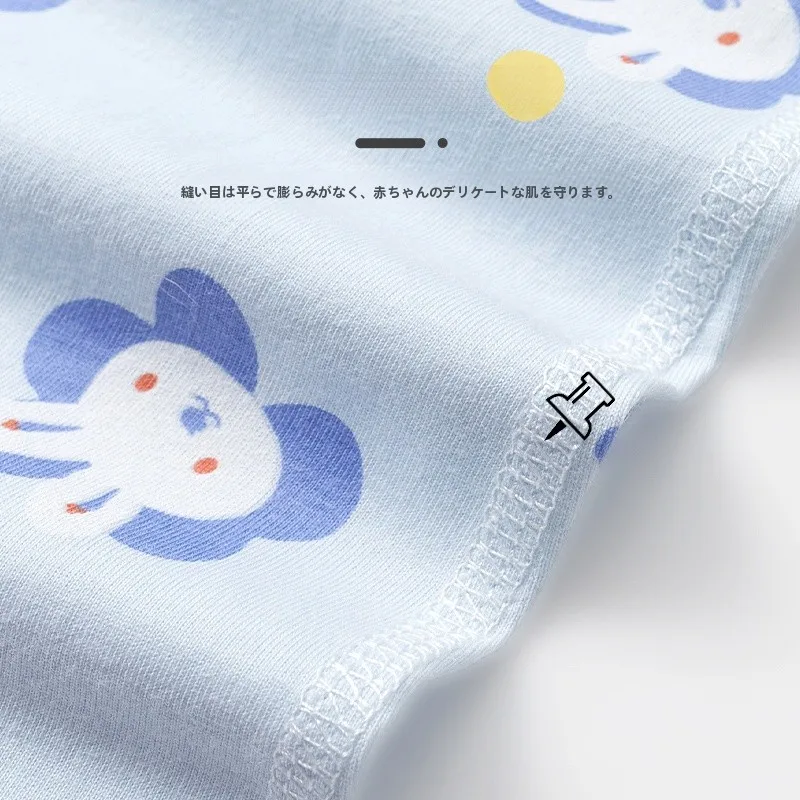 1歳 寝る 時 に おすすめ の 赤ちゃん服：吉启萌 コットン製 セットアップ