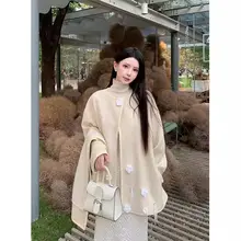 ダブルフェイスウールコート【デザイン性・ファッショナブル・上品】（セットアップ対応）