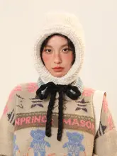 IIING バラクラバ ニット帽【女性用・秋冬・保温・耳カバー・ハンドメイド】