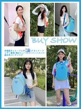 防水加工の子供用バドミントンバックパック【男女兼用・ラケット収納可】（セットアップ対応）
