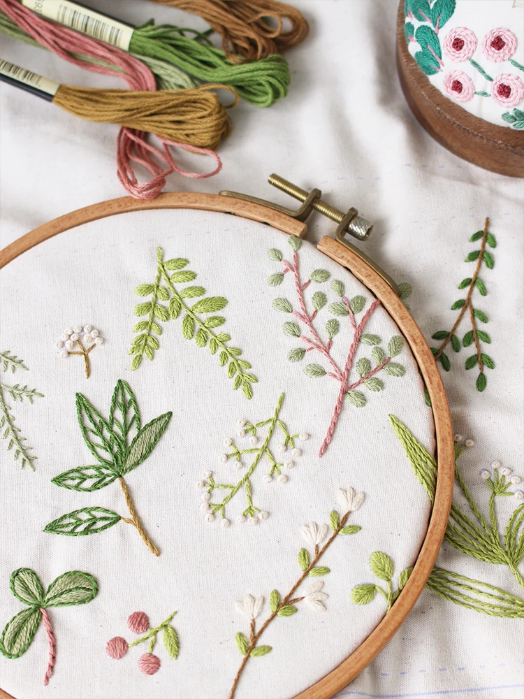 DIY手作り布製水桶バッグ：植物刺繍デザインで収納力とギフト価値を実現