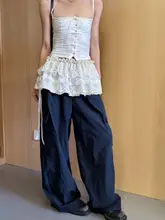 ミニスカート レディース ホワイト レース 重ね履き風 エプロン風 紐 バレエ風 ヒップカバー きれいめ 上品 春