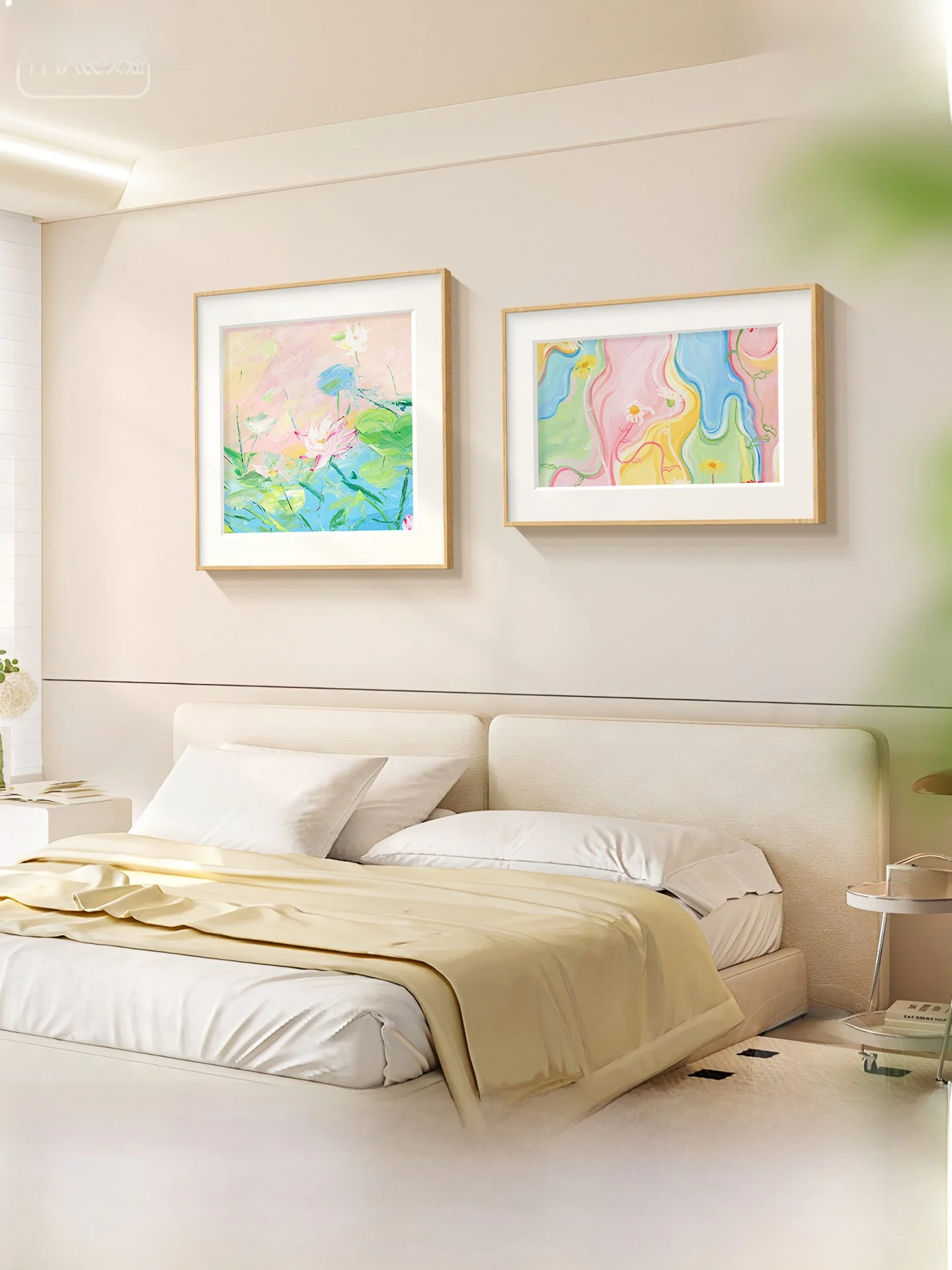 抽象花卉のアート壁画をリビングやダイニングに設置するなら、どう選ぶ？